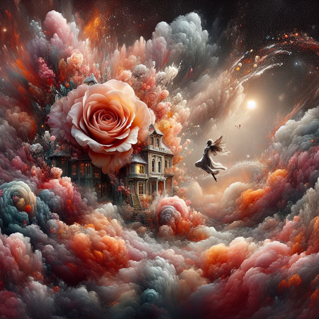 Little world around a rose