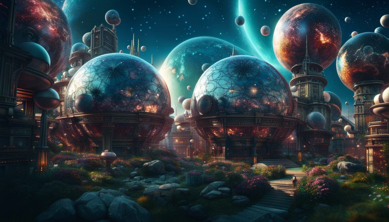 Cosmic Garden City  by @Higor Poli
