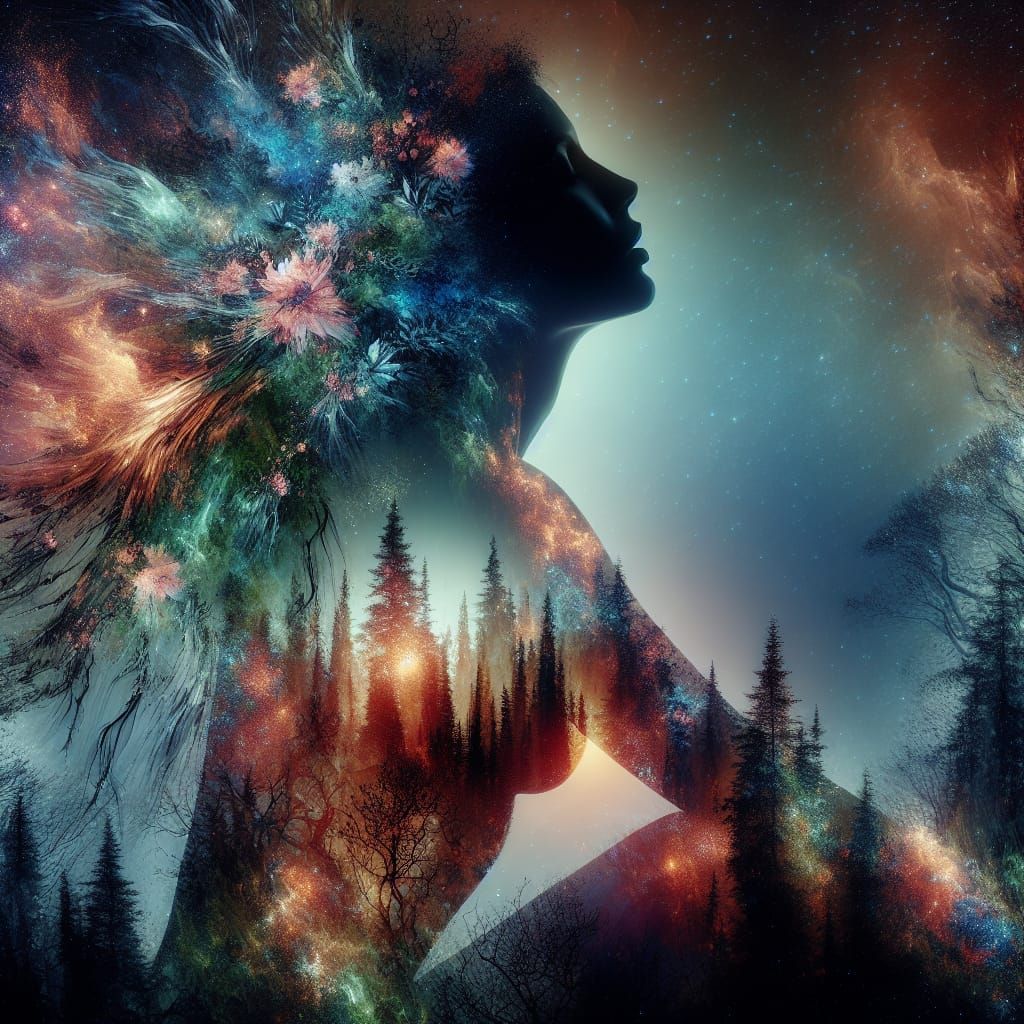 Forest Spirit on night  by @VERI ART