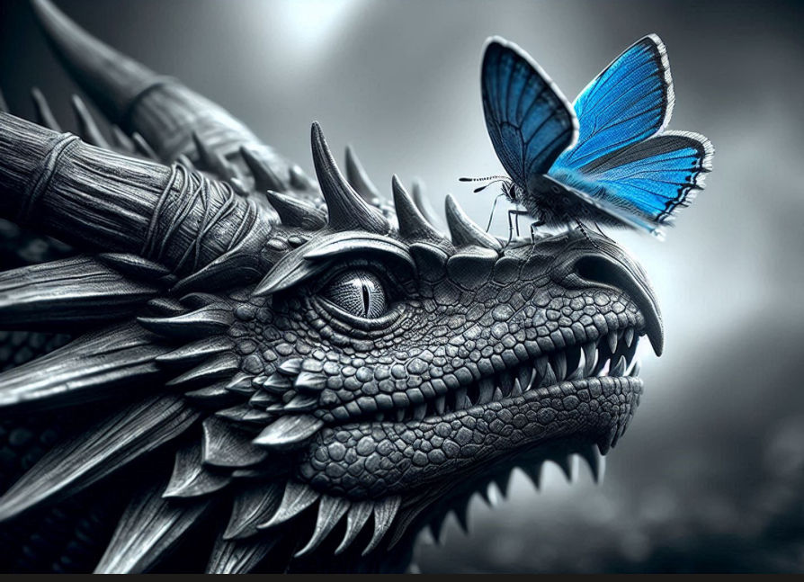 Dragon and his friend