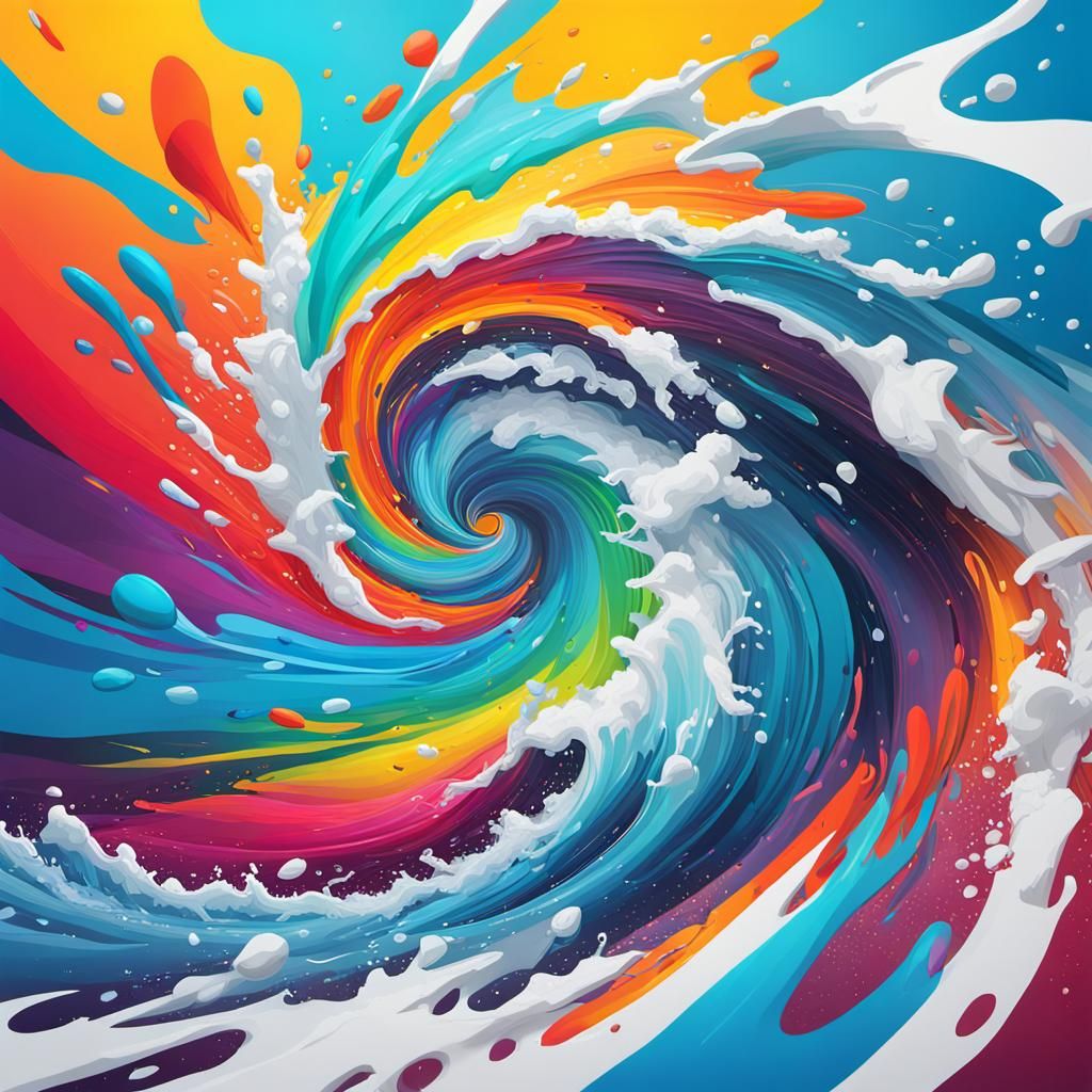 Colourful hurricane