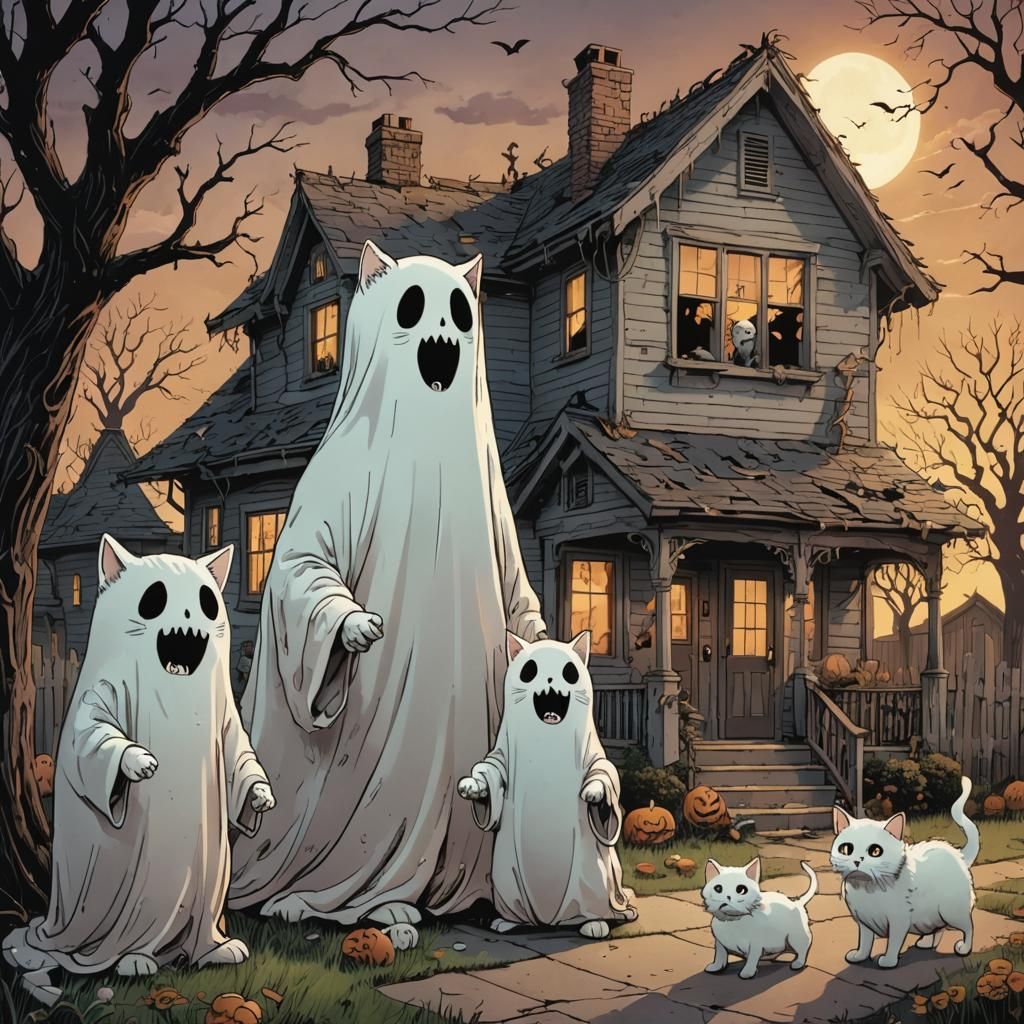 The real cats are puzzled