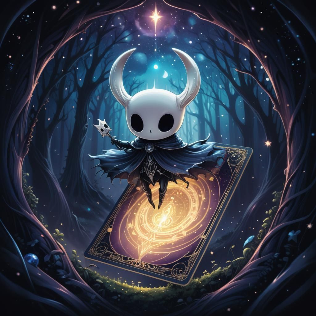 Scary but Cute Hollow Knight from A Card  by @Naripan