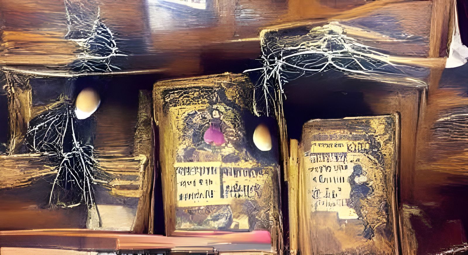 A secret witchcraft book in a hidden library