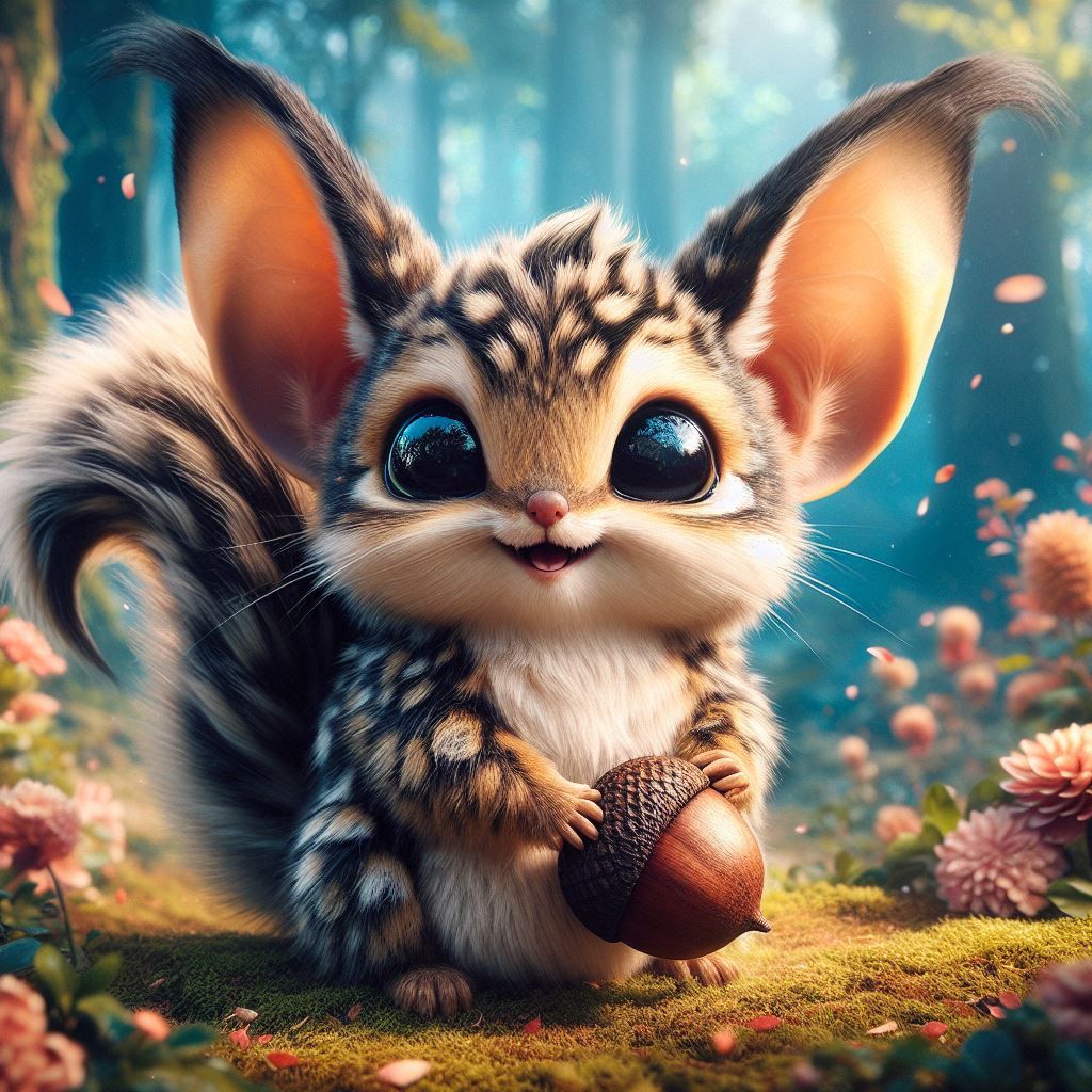 Scruffy little squirrel creature