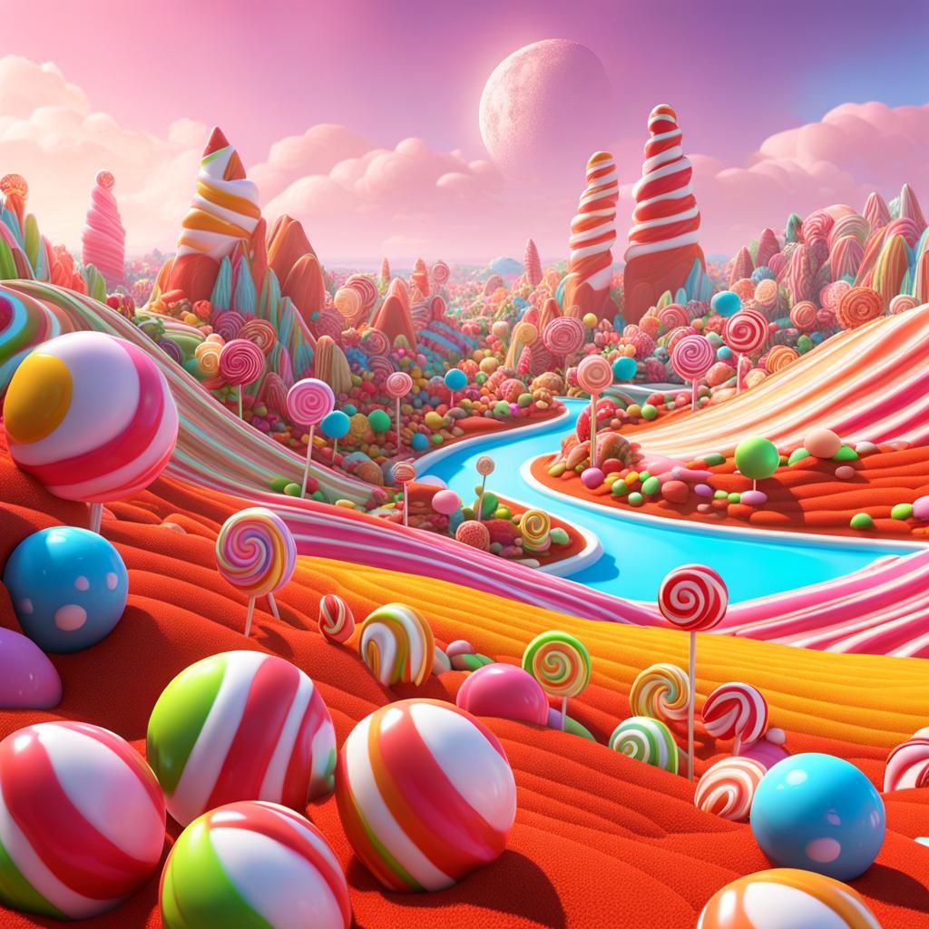 Candy Wonderland AI Generated Artwork NightCafe Creator