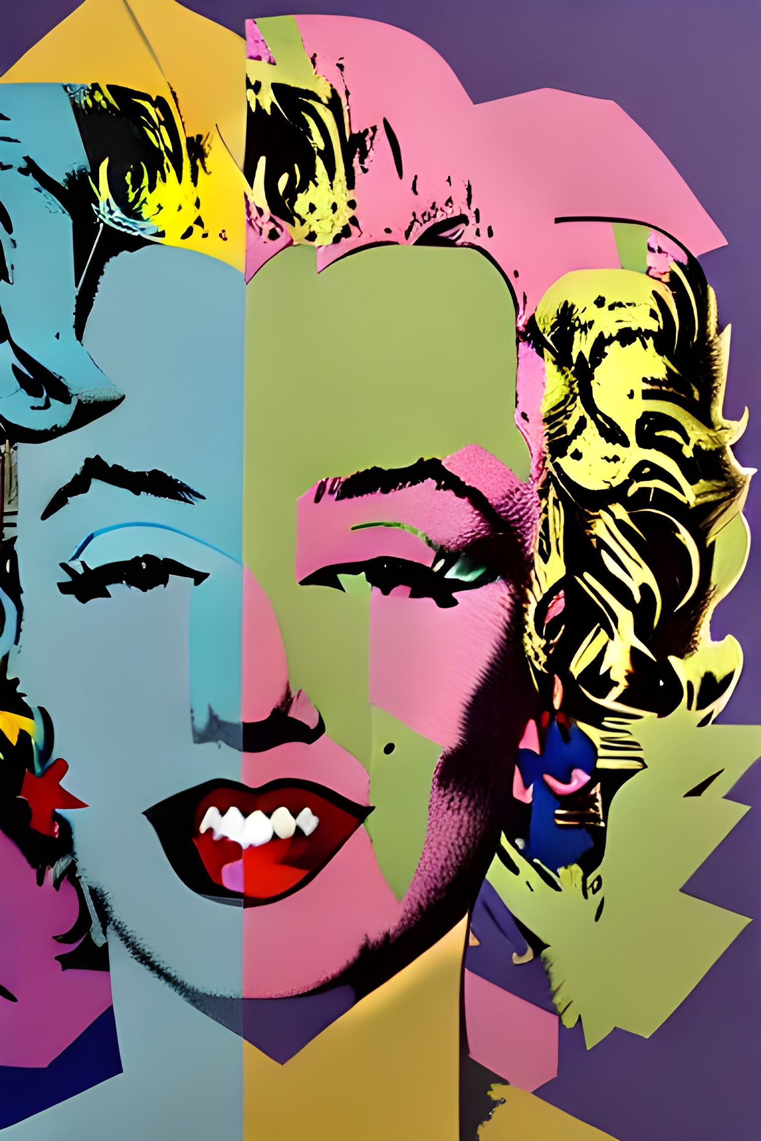 Sport efter det Slumber a beautiful masterpiece pop art painting collage of marilyn monroe by  robert rauschenberg and roy lichtenstein and andy warhol. archie comic... -  AI Generated Artwork - NightCafe Creator