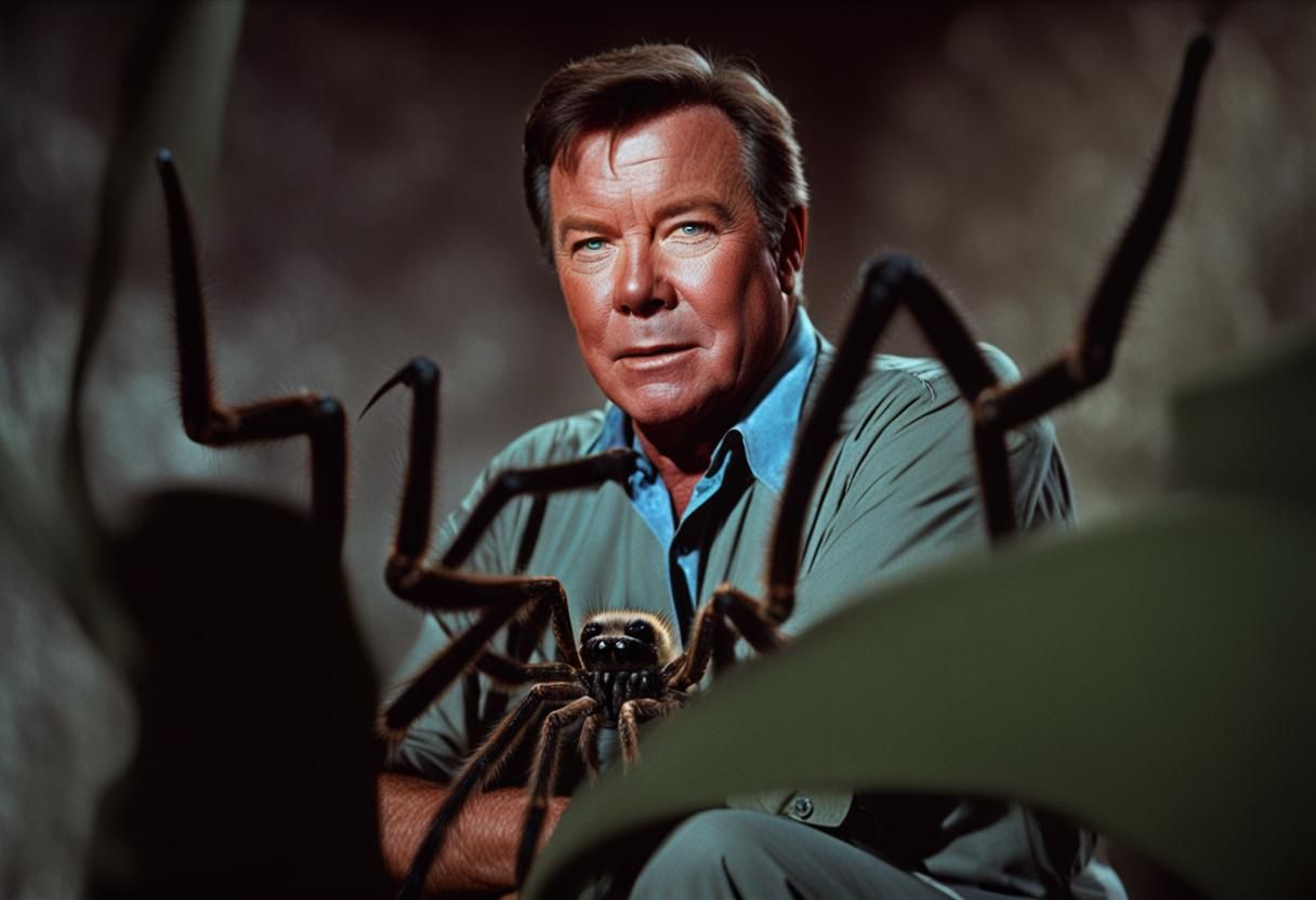 tarantula. william shatner. sherrif. desert. heat. giant spi...