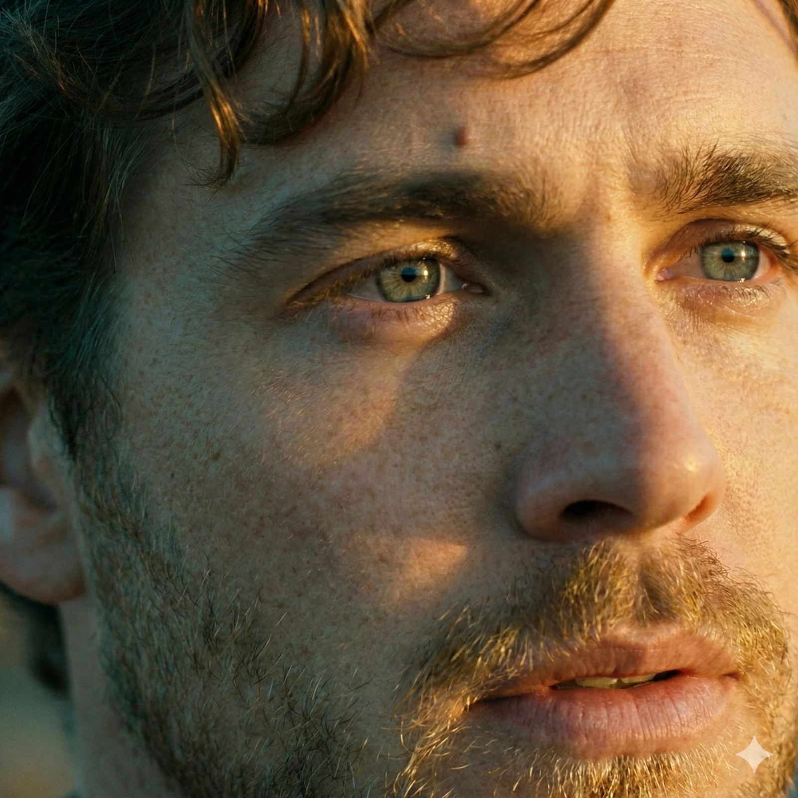 Intense Gaze, Golden Light