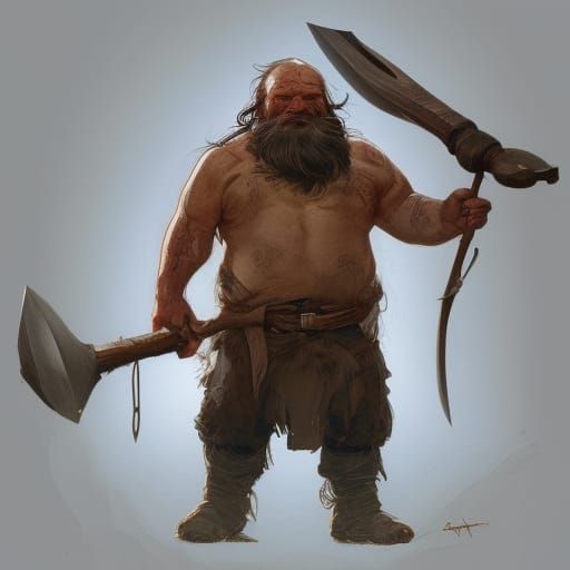 Dwarf with axe - AI Generated Artwork - NightCafe Creator