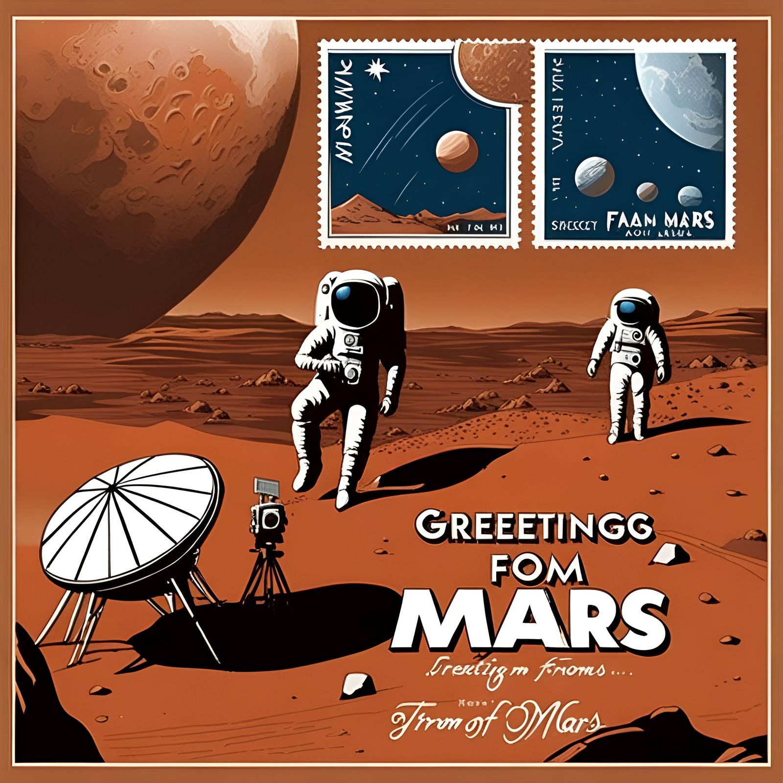 Postcard from Mars AI Generated Artwork NightCafe Creator