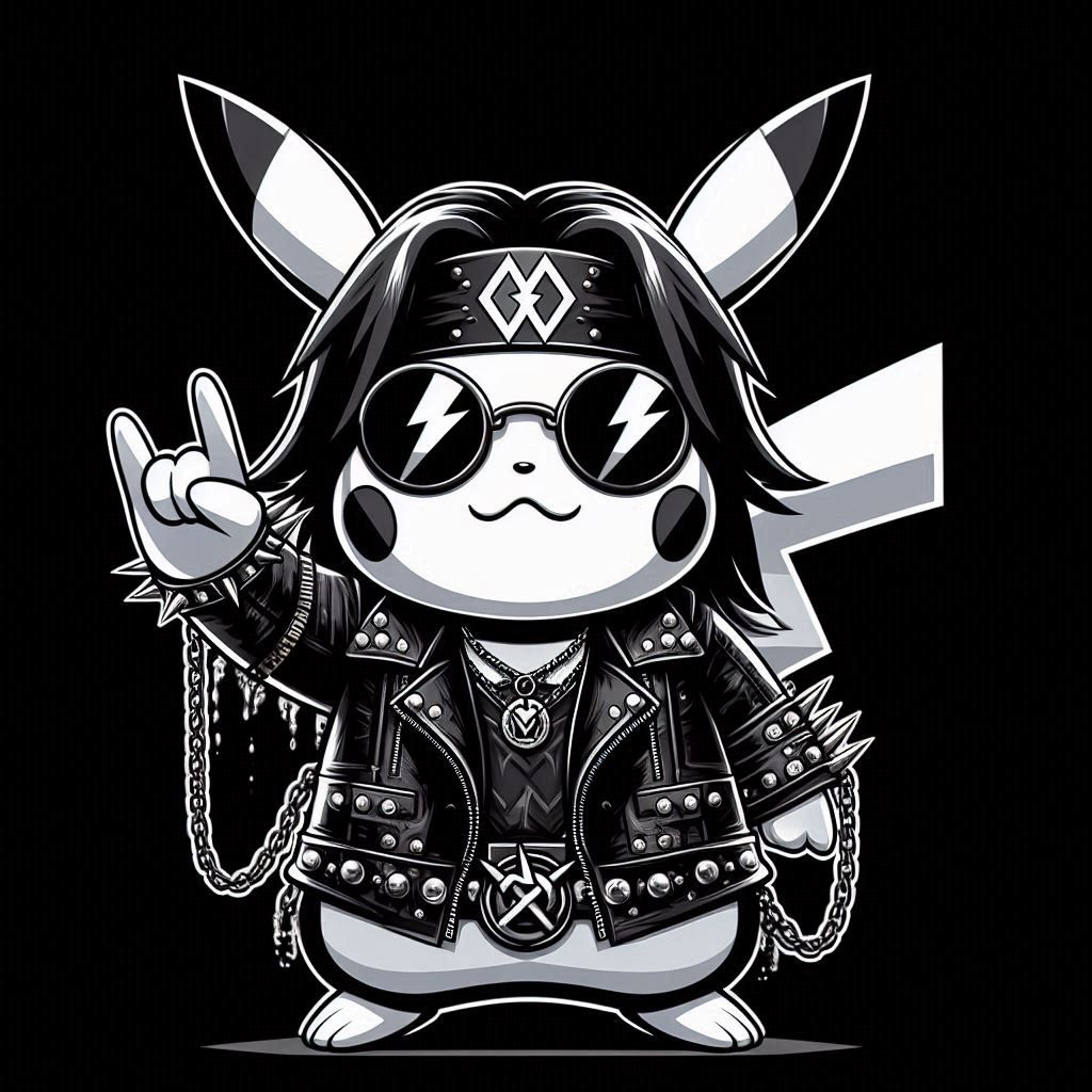 Rocker Pikachu (Ozzy Osbourne style)