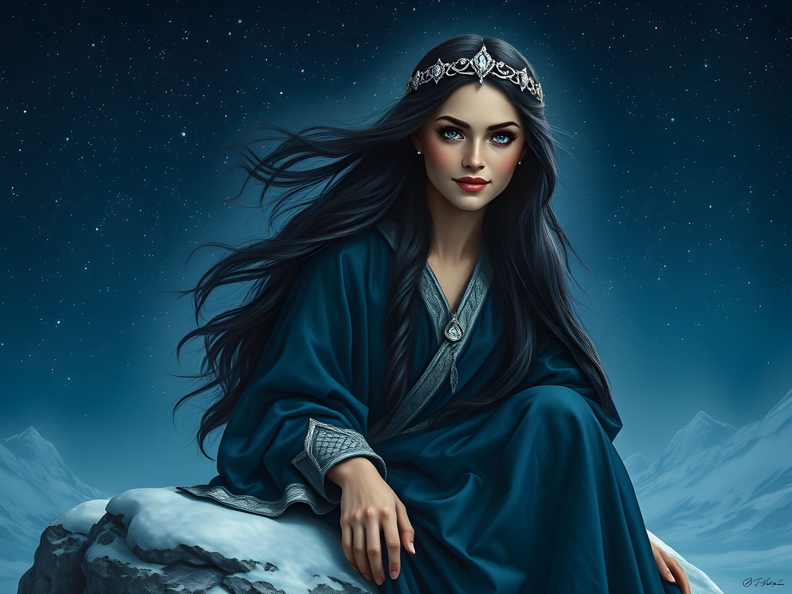 Bíl, Norse goddess of the phases of the moon  by @JSCA