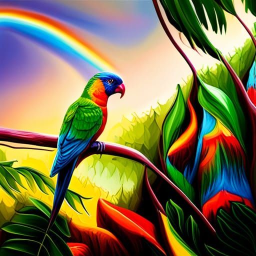 Rainbow lorikeet  by @Bobbles52