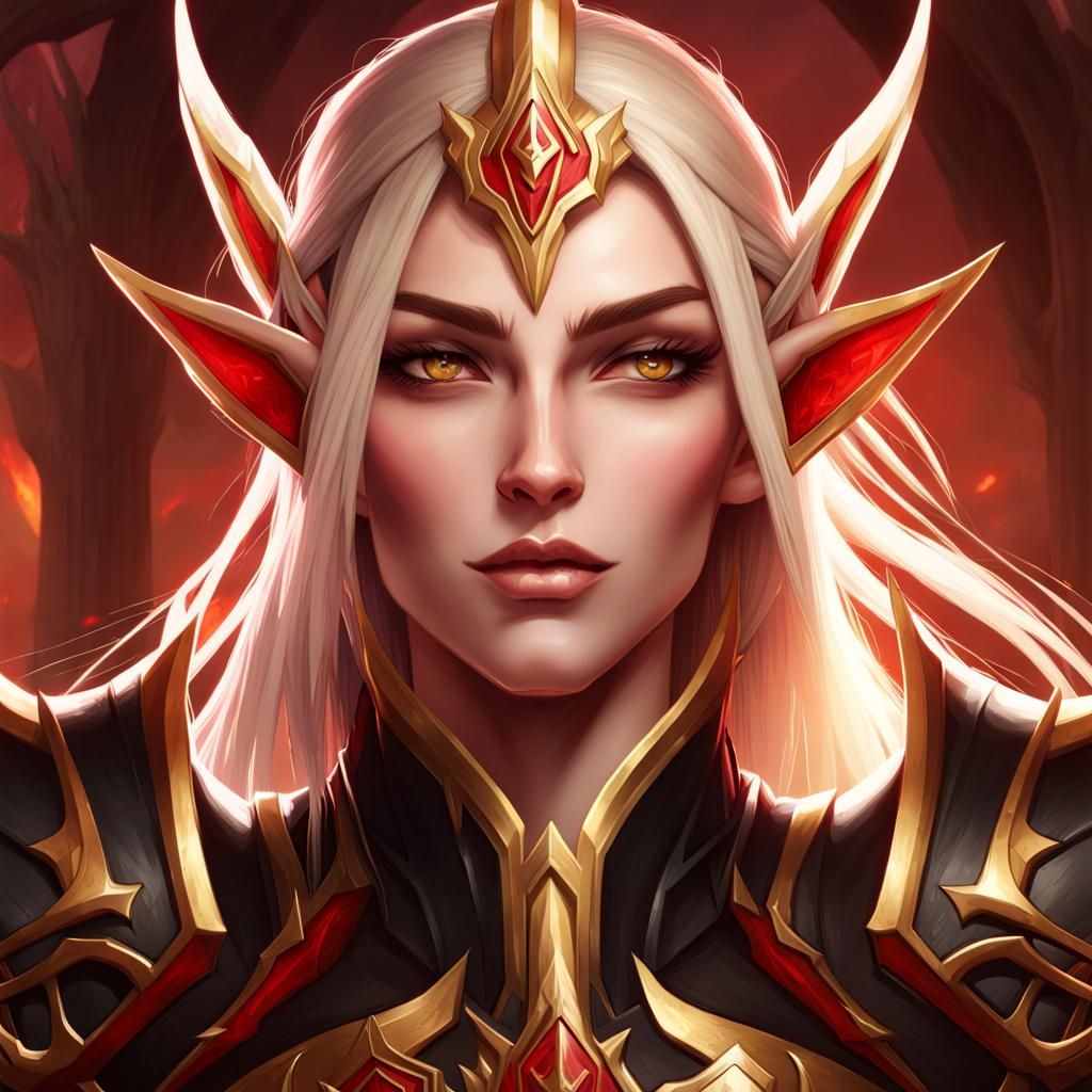 Elf, blood elf, world of Warcraft blood elf, sin'dorei, golden eyes ...