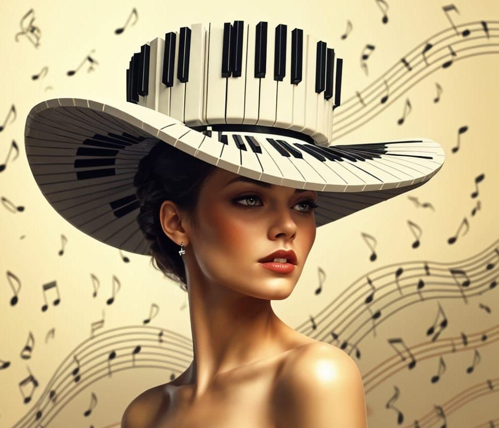Symphony in Style — The Piano Key Hat  by @Flo Hendry