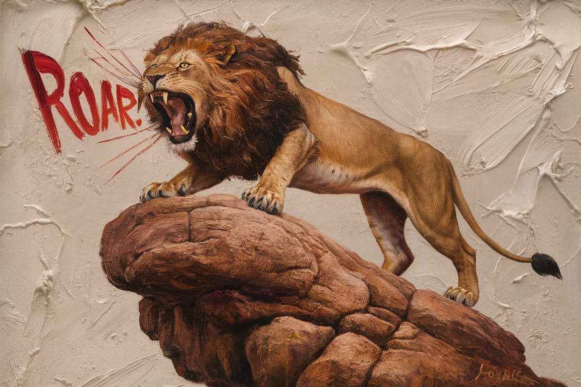 A Roar that Sounds Like the Word  by @Melanie Rhoades 