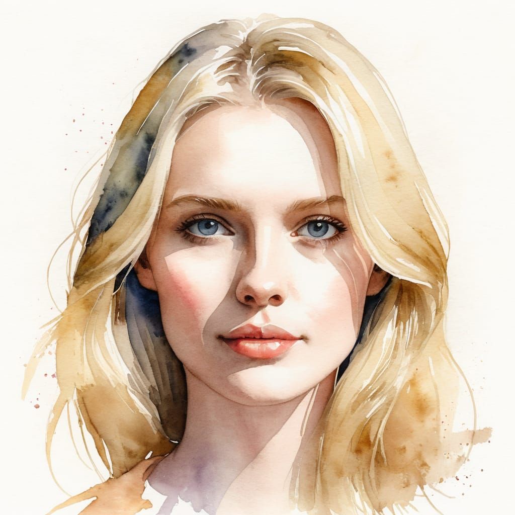 Beautiful portrait painting