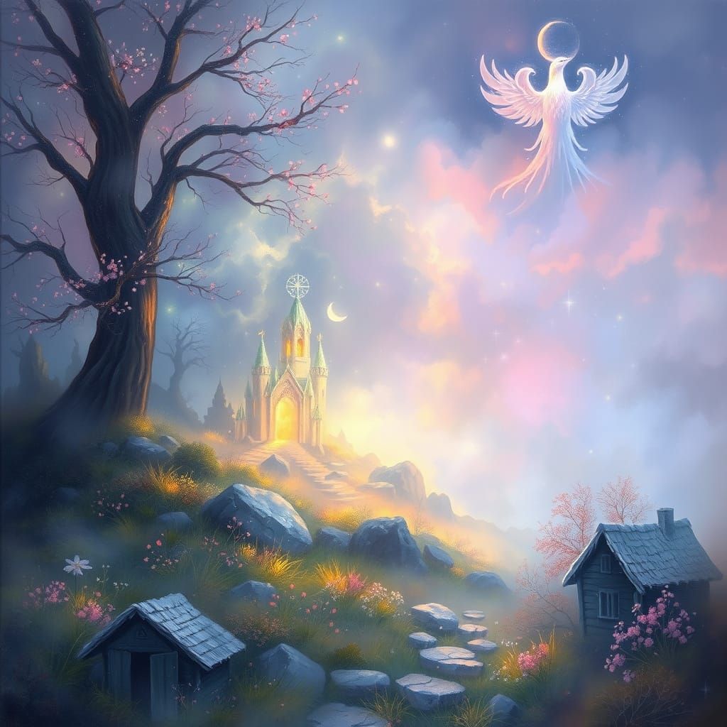 Ethereal Realms in Mystical, Dreamlike Splendor