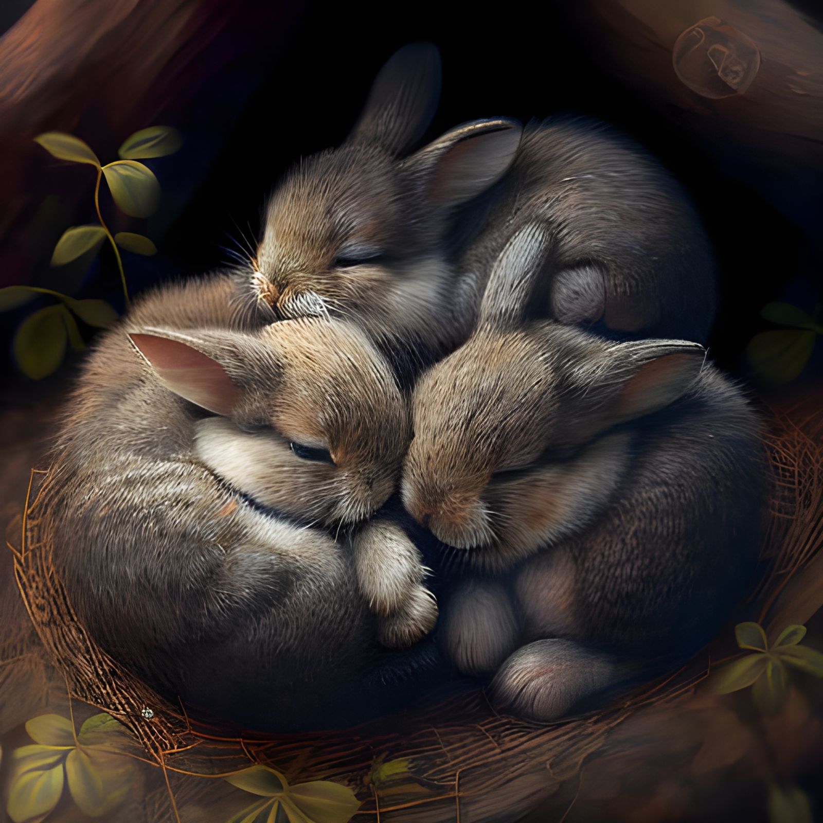 Sleeping Bunnies  by @TheDarkener