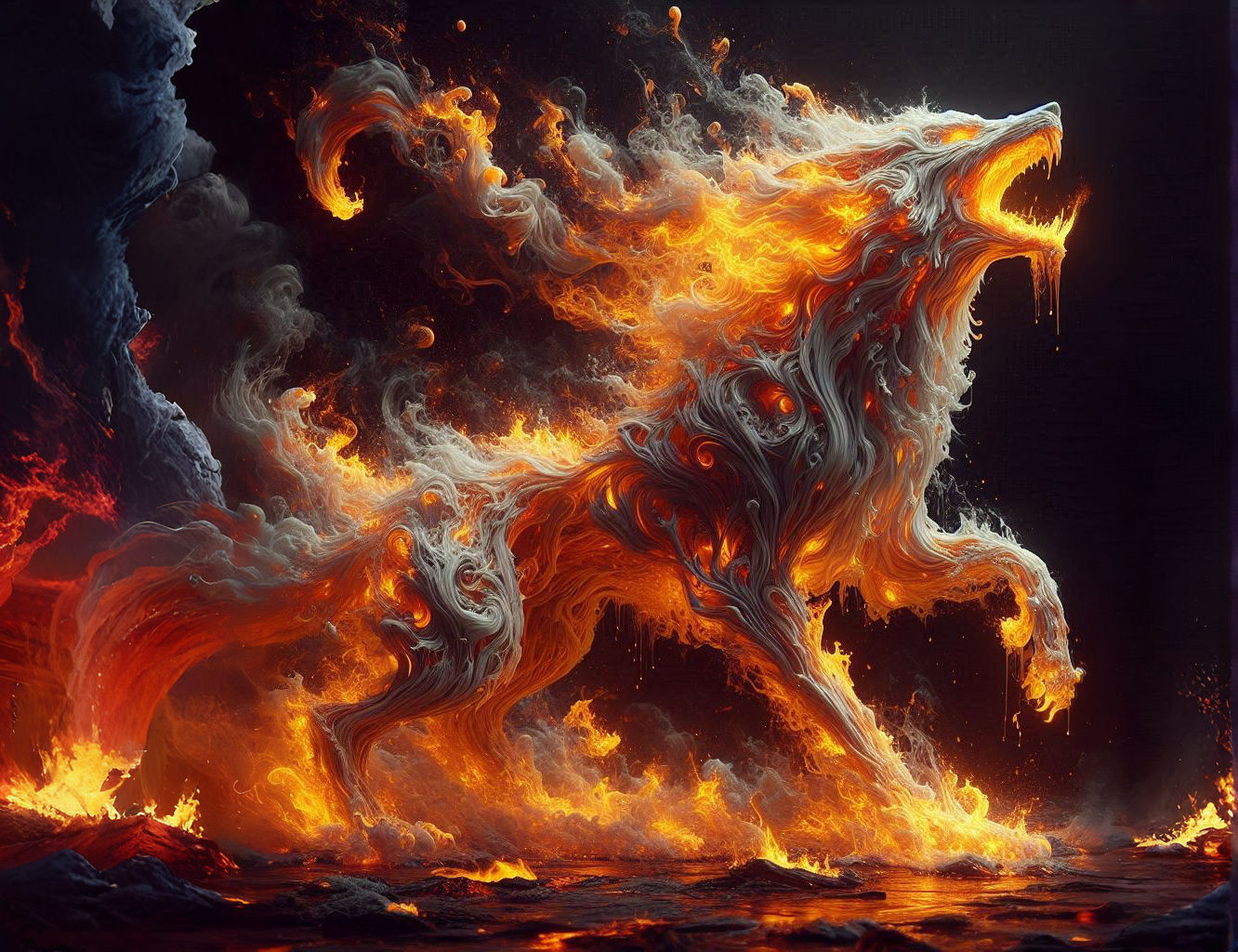 Fire wolf