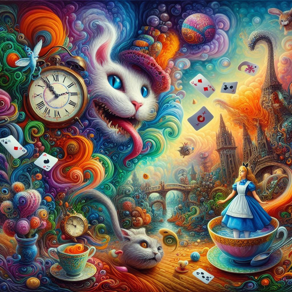 Surrealist Alice in Wonderland - AI Generated Artwork - NightCafe Creator