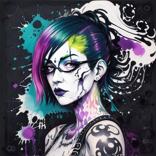 inky punk - AI Generated Artwork - NightCafe Creator