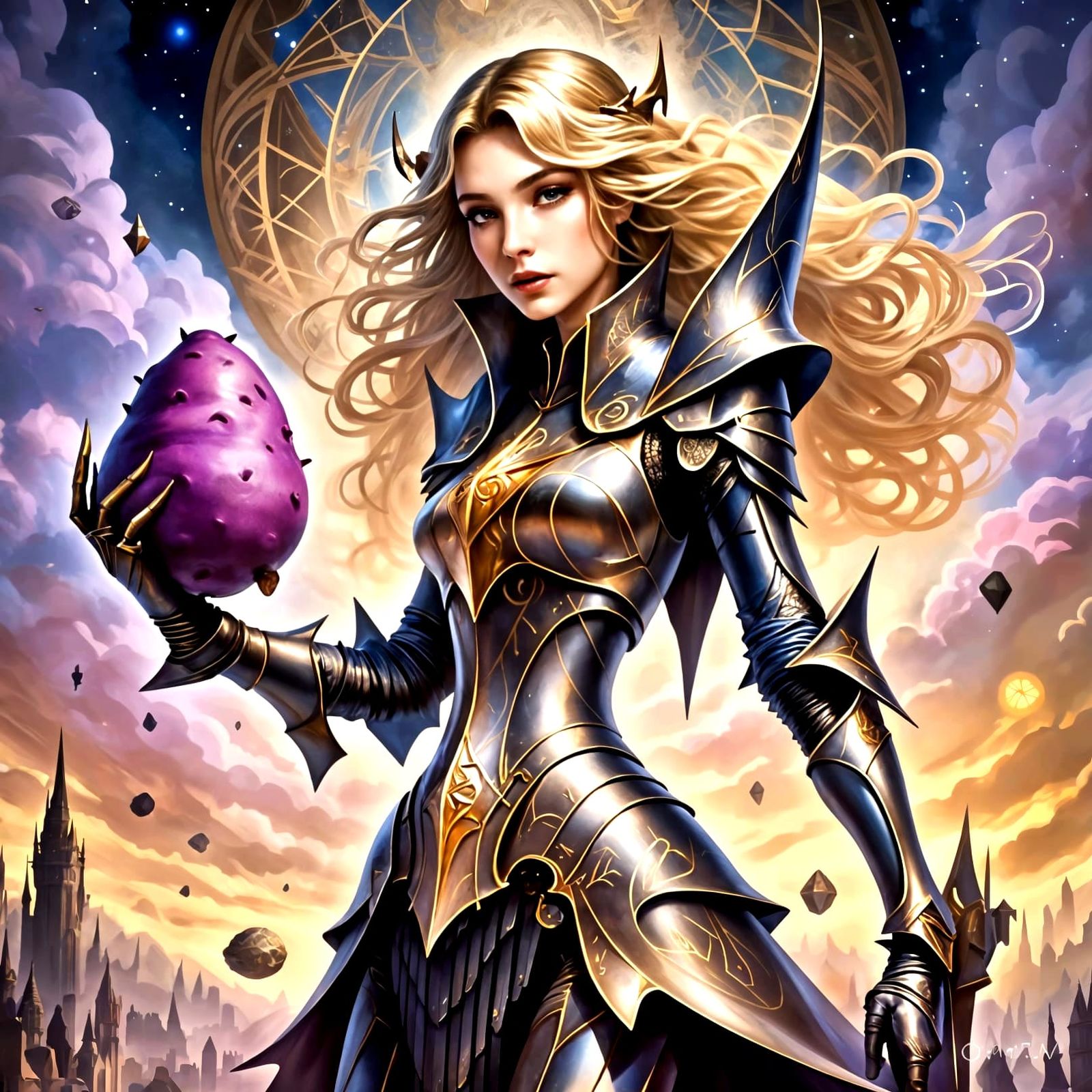 Aranya brings the sacred purple potato to Akhem, the frenoma...