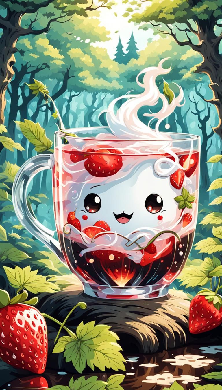 the ghostly strawberry tea