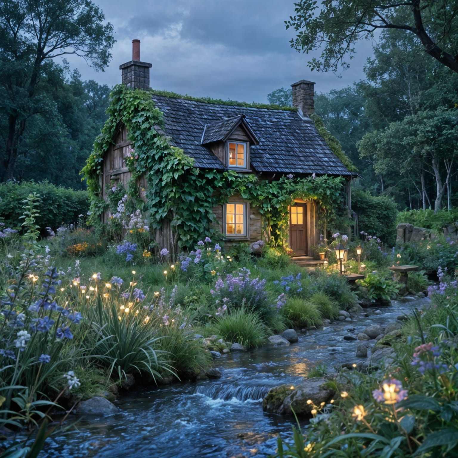 Bioluminescent Cottage  by @sunshine33