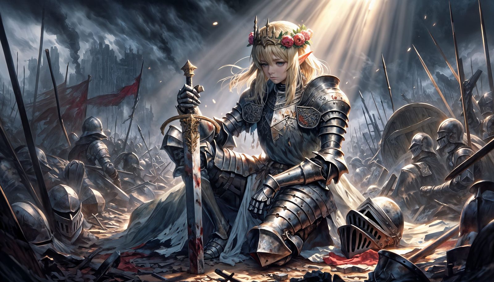 Anime-Inspired Medieval Elf Knight Finds Valor in Battle's A...