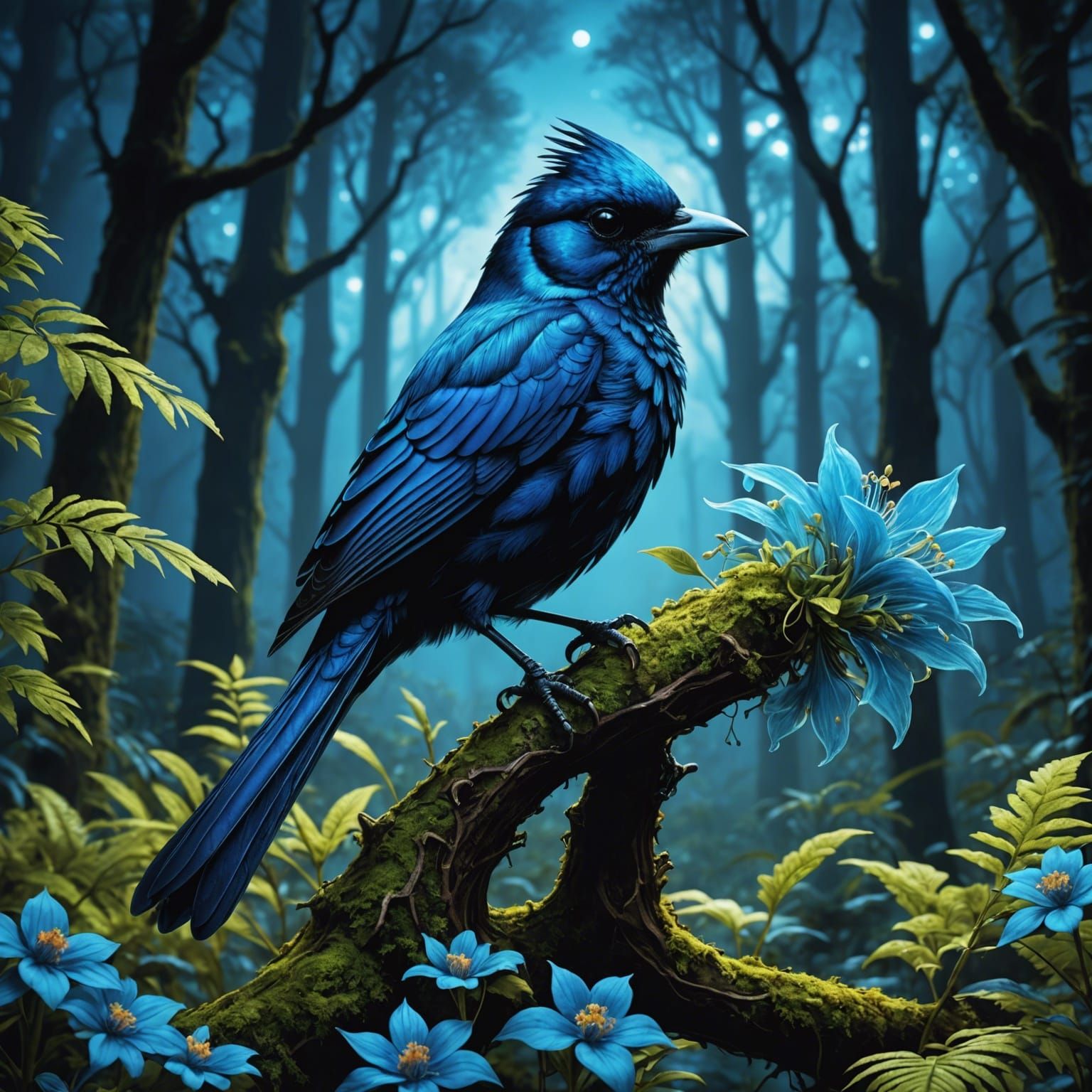 Blue Corvid  by @Art of Art