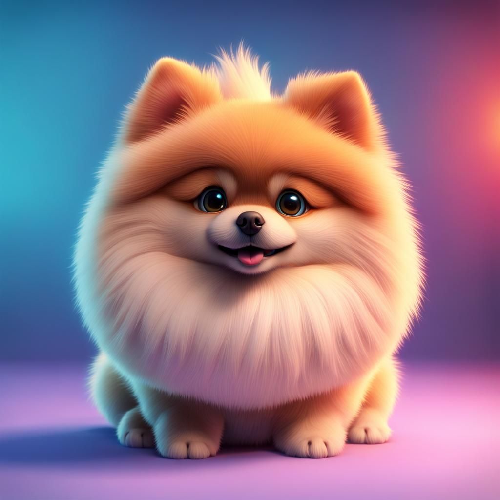 Happy Pomeranian - AI Generated Artwork - NightCafe Creator