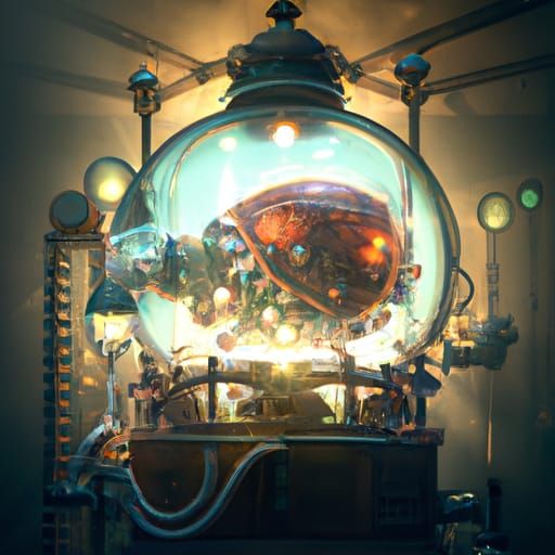 steampunk terrarium - AI Generated Artwork - NightCafe Creator