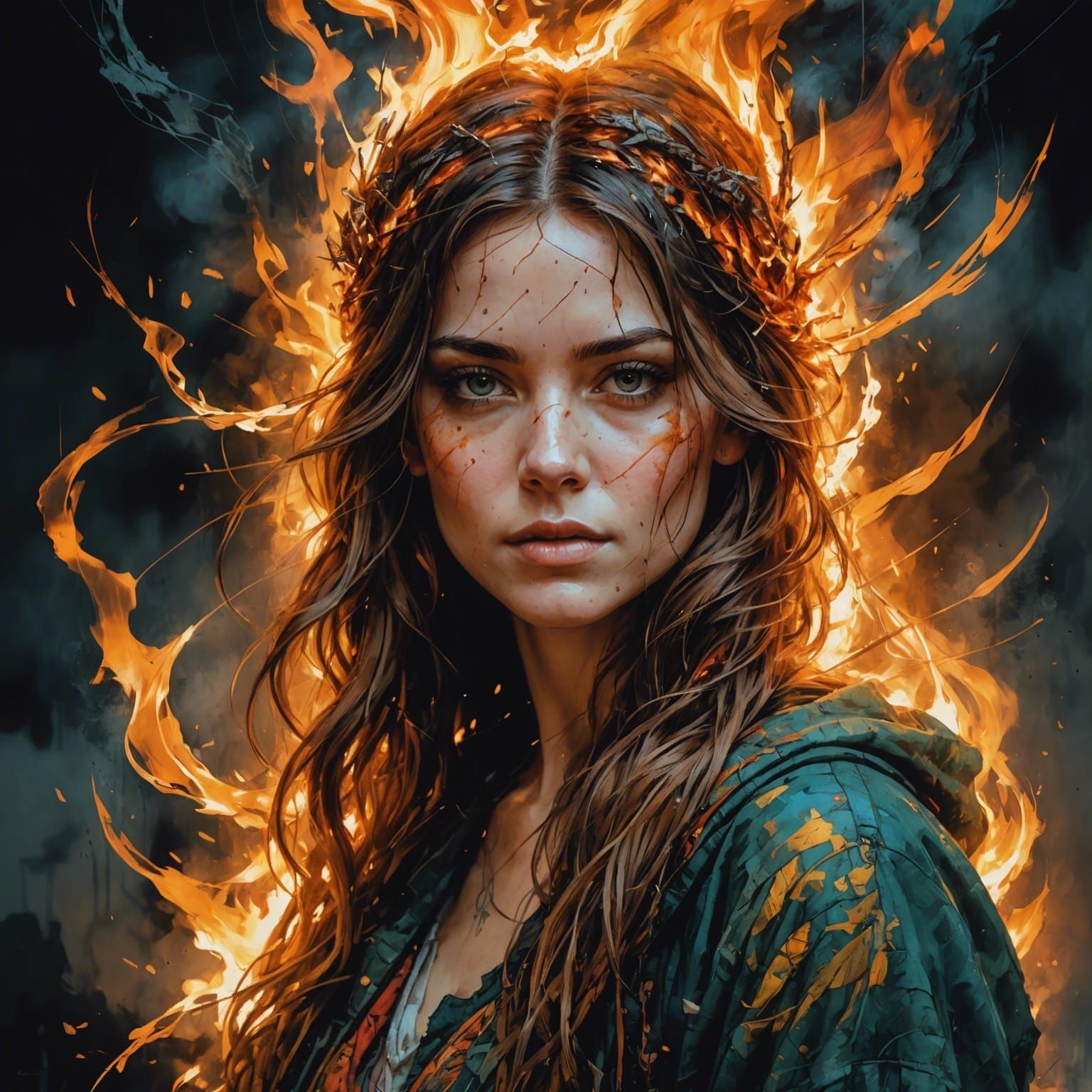 This girl is on fire  by @Antiparticle