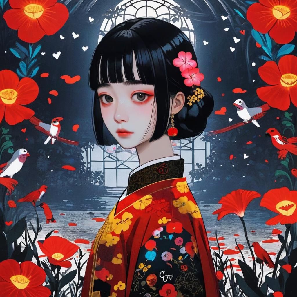 Troll Fencing with Flowers and Mammoth