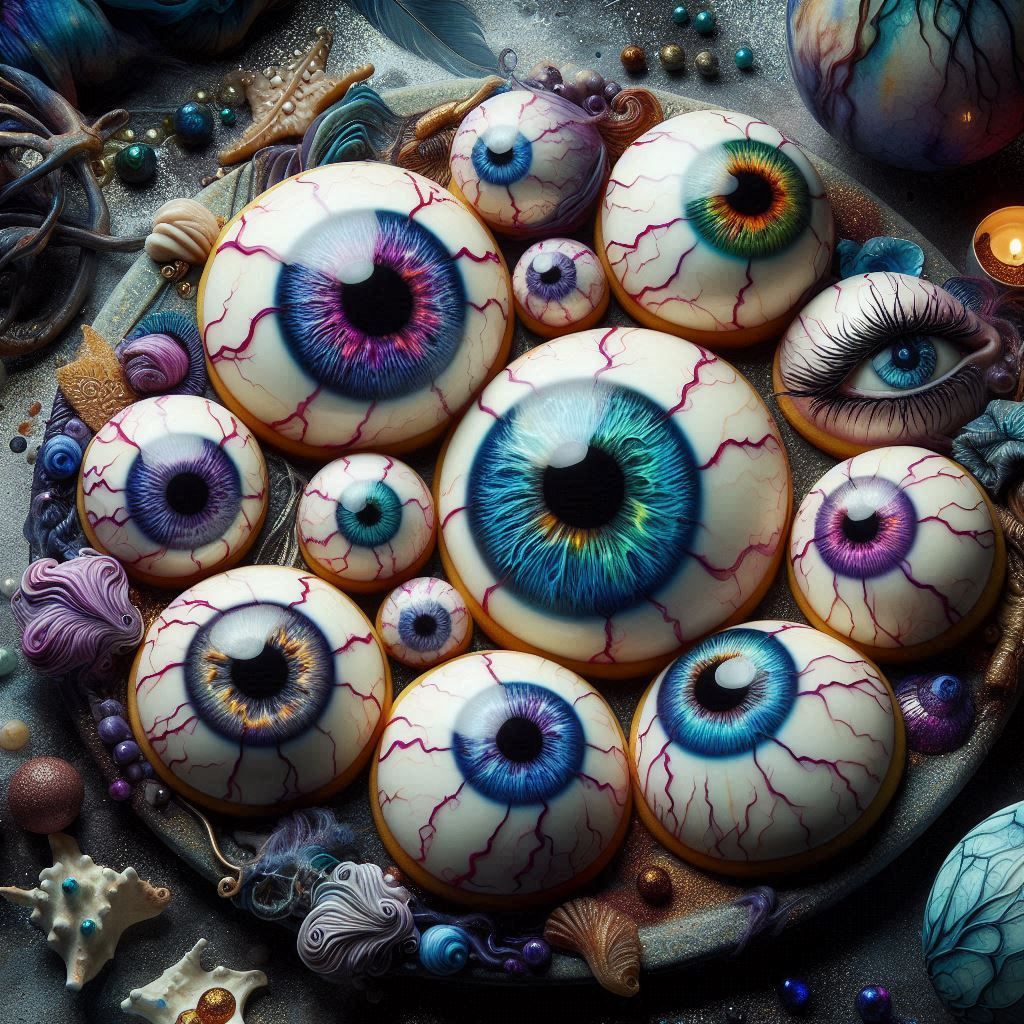 Halloween eye cookies