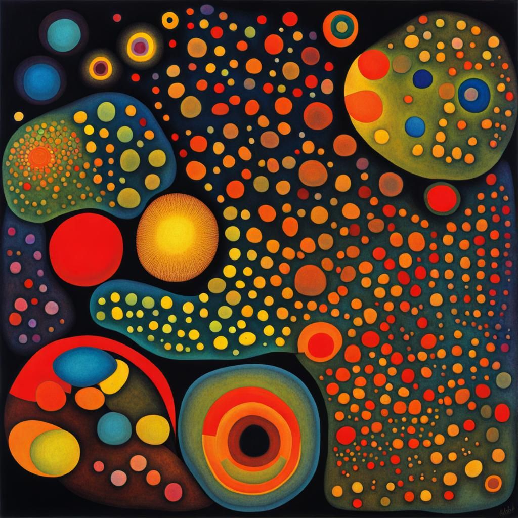 Abstract dots - AI Generated Artwork - NightCafe Creator