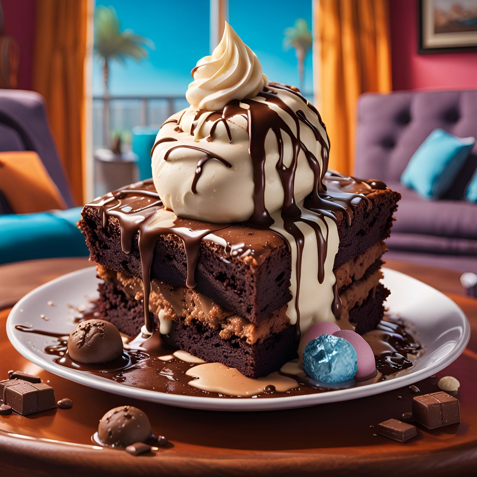 Chocolate brownie  by @Supersayain_Artwork