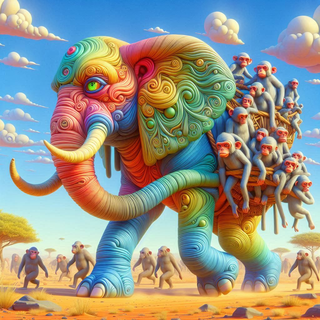 surrealist doodle drawing