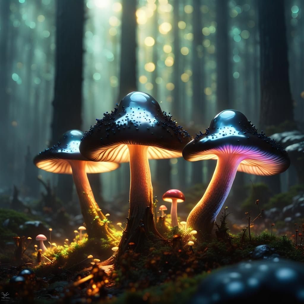 Mushrooms - AI Generated Artwork - NightCafe Creator