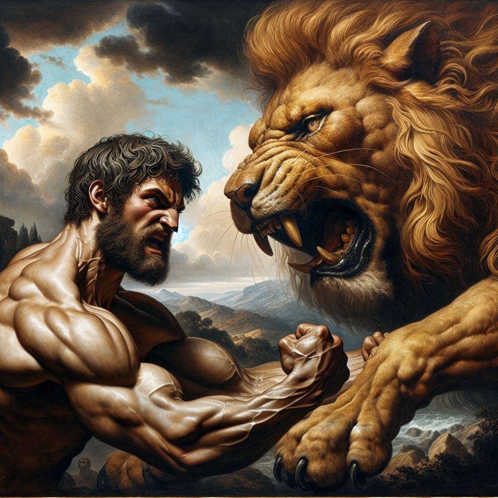Hercules and the Nemean Lion