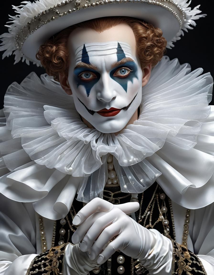 Clown with a Tulle Collar  by @MelanieL