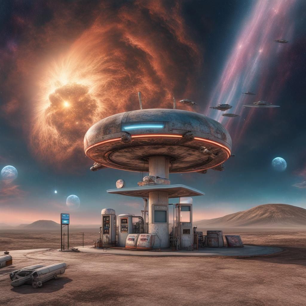 Daily Challenge Alien gas station  by @undefined