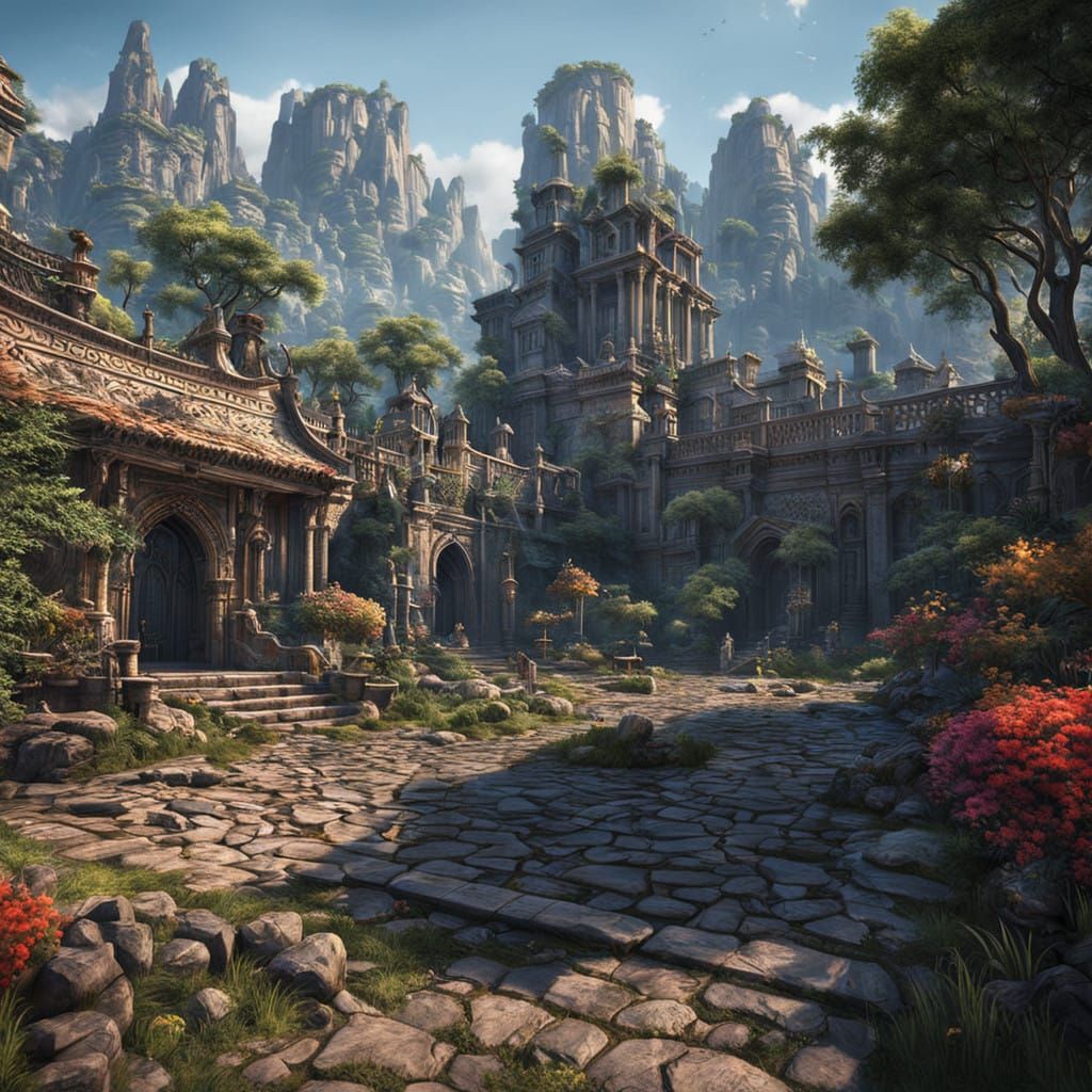 Surreal Swiss Forest with a Large Heart Above