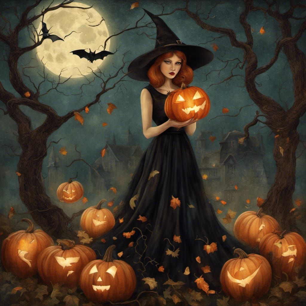 99 Witches for Halloween (76) - AI Generated Artwork - NightCafe Creator