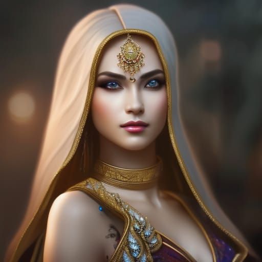 Pretty woman wearing jewelry • blonde collection #4