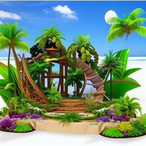 Magical tropical island