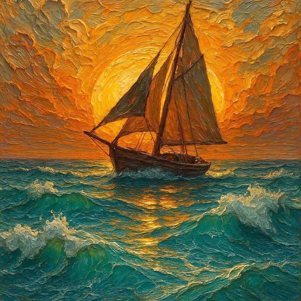 סירה בים- אימפסטו עבה 2