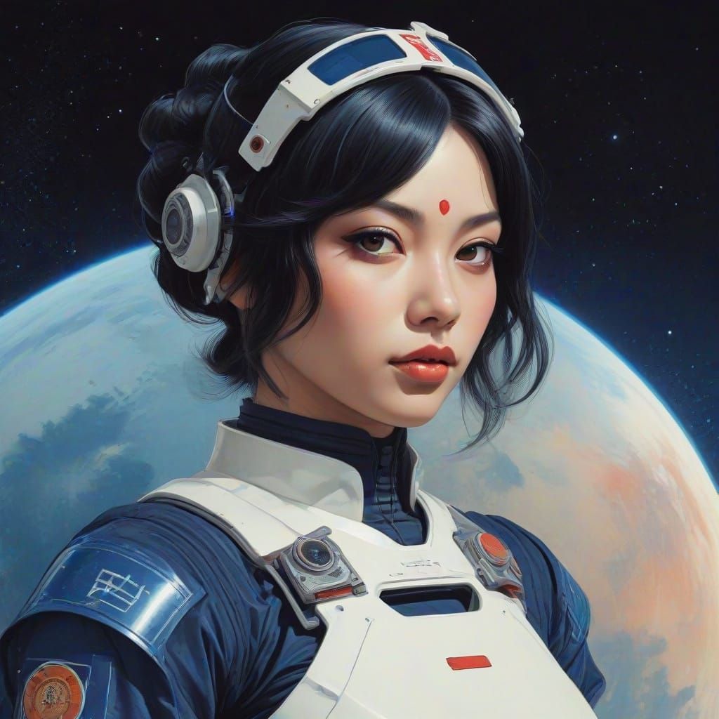 Vintage Sci-Fi - Galaxy Tamil Woman